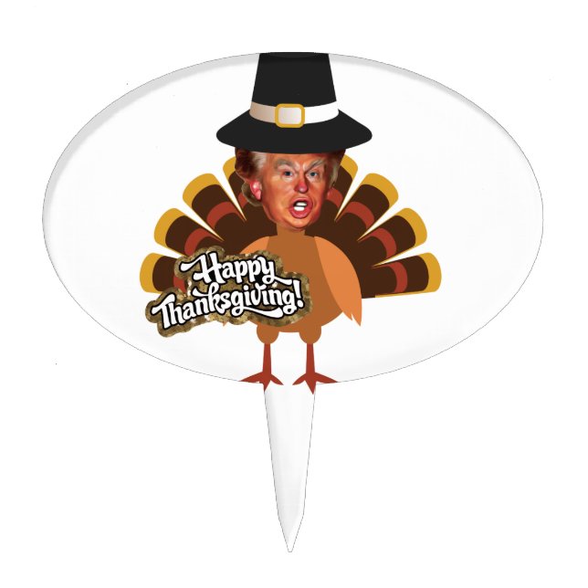 thanksgiving donald trump turkey cake topper (Front)