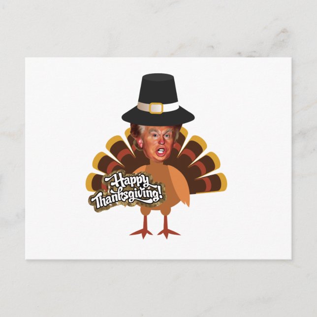 thanksgiving donald trump turkey holiday postcard (Front)