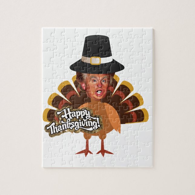 thanksgiving donald trump turkey jigsaw puzzle (Vertical)