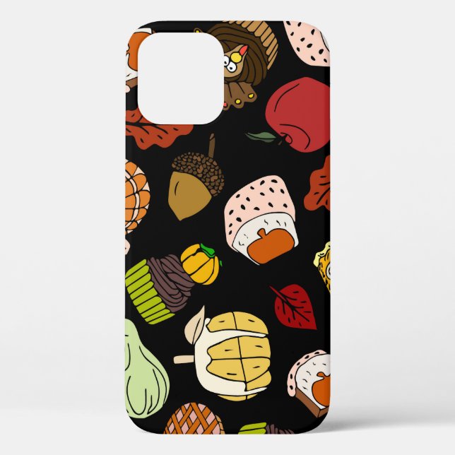 Thanksgiving doodles, festive, hand-drawn set. Case-Mate iPhone case (Back)