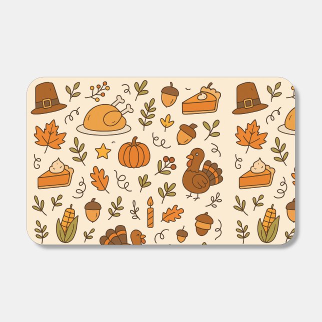 Thanksgiving Doodles Seamless Pattern Matchboxes (Front)