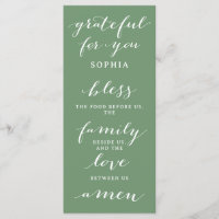 Thanksgiving Double Sided Menu and Place Card Pray