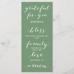 Thanksgiving Double Sided Menu and Place Card Pray