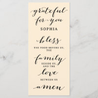 Thanksgiving Double Sided Menu and Place Card Pray