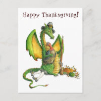 Thanksgiving Dragon postcard