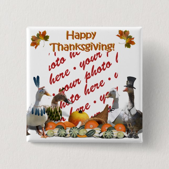 Thanksgiving Ducks Button (Front)