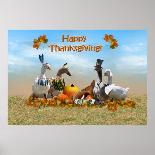 Thanksgiving Ducks Poster