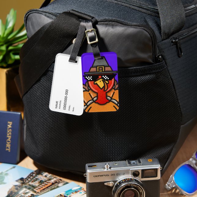 THANKSGIVING editable Luggage Tag (Front & Back)