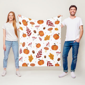 Thanksgiving Elements Fleece Blanket