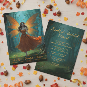 Thanksgiving Enchanted Autumn Fairy Party Invitation