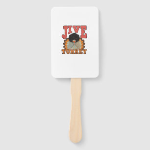 Thanksgiving & Fall Apparel, Jive Turkey - Retro 1 Hand Fan