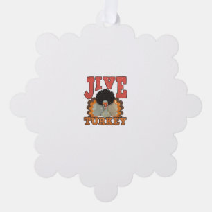 Thanksgiving & Fall Apparel, Jive Turkey - Retro 1 Ornament Card