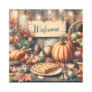 Thanksgiving/Fall/Autumn/Vintage  Metal Print