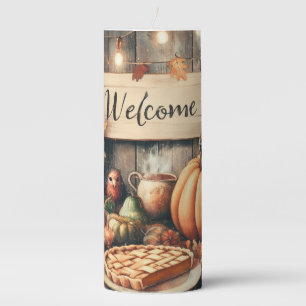 Thanksgiving/Fall/Autumn/Vintage Pillar Candle