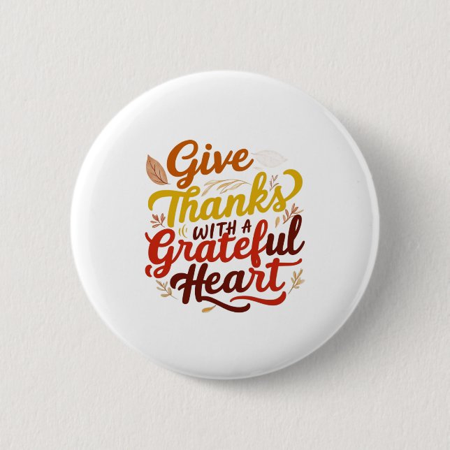 Thanksgiving Fall  Button (Front)