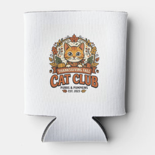 Thanksgiving Fall Cat Cat Lover Gift - Thanksgivin Can Cooler