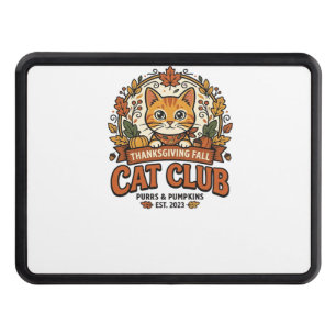 Thanksgiving Fall Cat Cat Lover Gift - Thanksgivin Hitch Cover