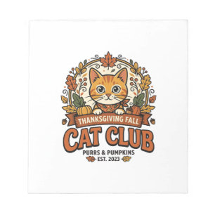 Thanksgiving Fall Cat Cat Lover Gift - Thanksgivin Notepad