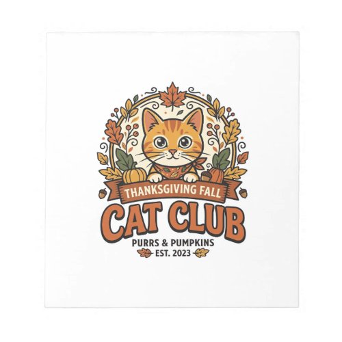 Thanksgiving Fall Cat Cat Lover Gift - Thanksgivin Notepad