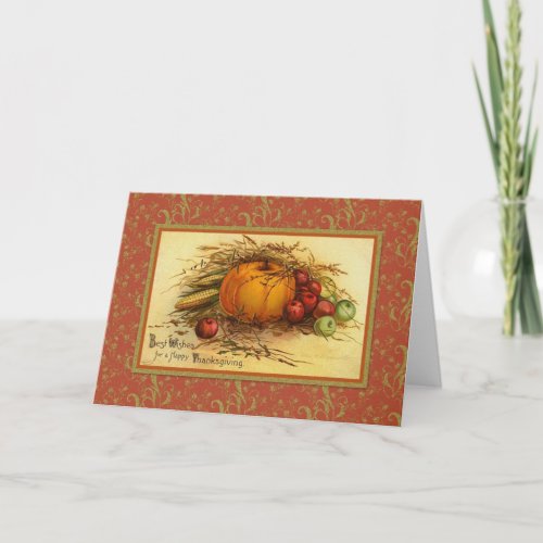 Thanksgiving Fall Elegance Holiday Card