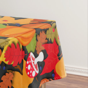 Thanksgiving Fall Forest Harvest Tablecloth