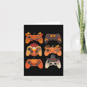 Thanksgiving Fall Gaming Controllers Turkey Funny Card
