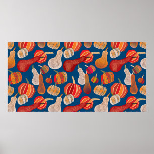 Thanksgiving. Fall. illustration with pumpkin. Poster