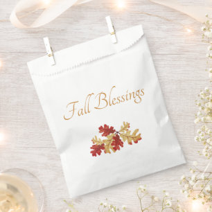 Thanksgiving Fall Leaves Autumn Rustic  Favor Bag