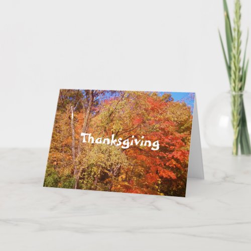 Thanksgiving Fall Leaves Card