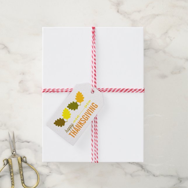 Thanksgiving Fall Leaves Gift Tags (With Twine)