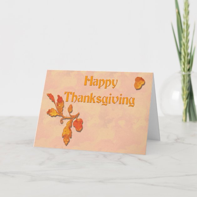 Thanksgiving Fall Leaves Holiday Card