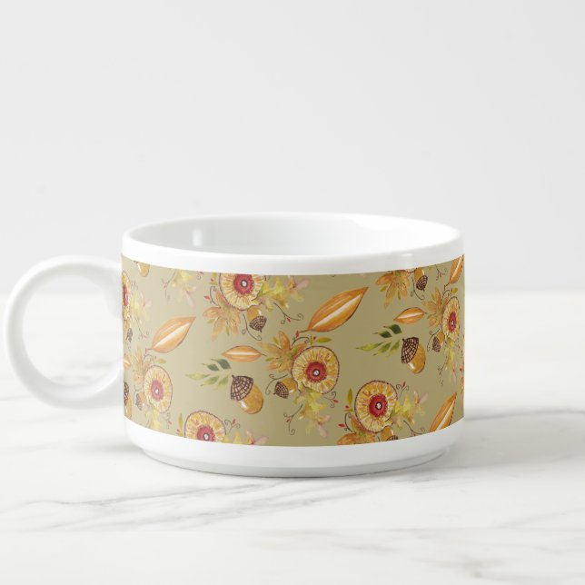 Thanksgiving Fall Mood Watercolor Bowl (Right)