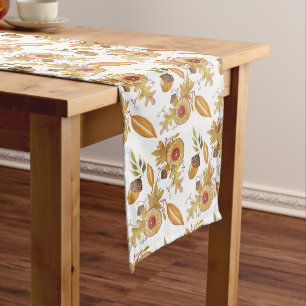 Thanksgiving Fall Mood Watercolor Long Table Runner