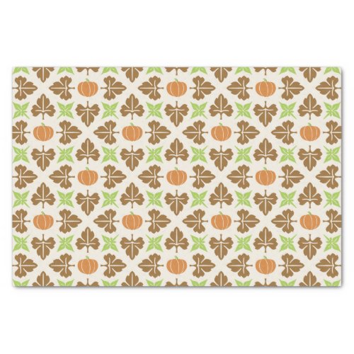 Thanksgiving Fall Pumpkin Autum Leaf Pattern Tissue Paper