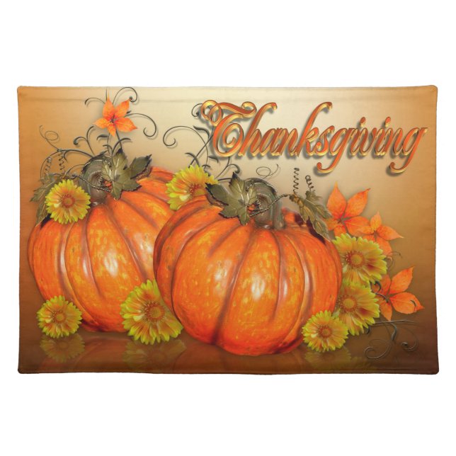 Thanksgiving Fall pumpkins placemat (Front)