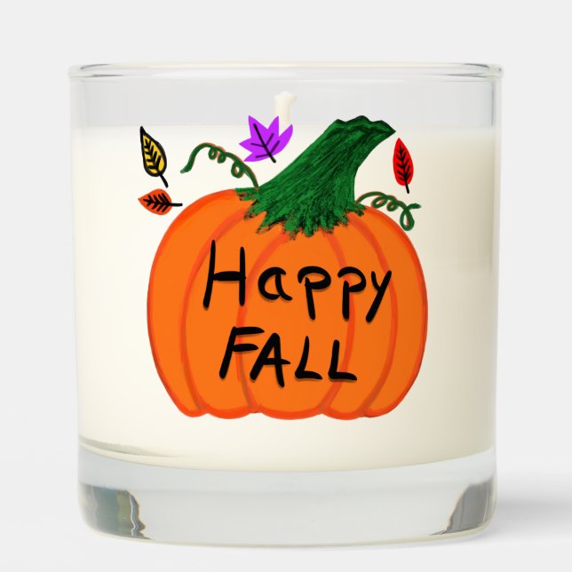 Thanksgiving Fall Pumpkins Scented Candle (Front)