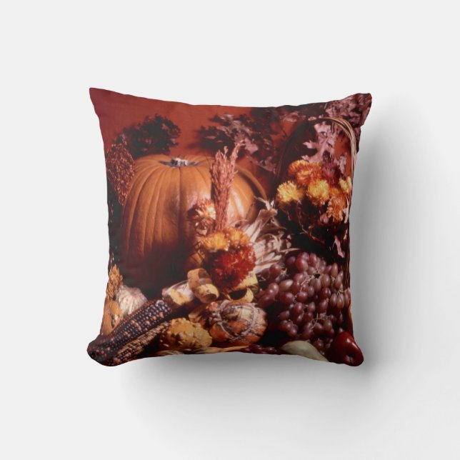 Thanksgiving/Fall Season Throw Pillow (Front)