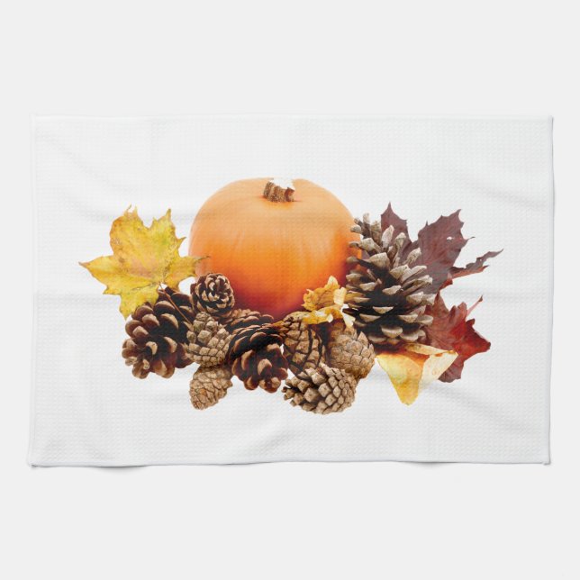 Thanksgiving / fall still life kitchen towel (Horizontal)