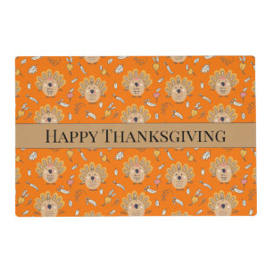 Thanksgiving Fall Turkey Placemat