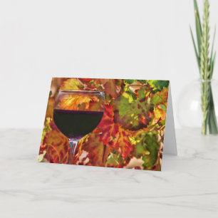 Thanksgiving Fall Wine and Vineyard Card