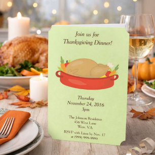 Thanksgiving Family Dinner Invitation