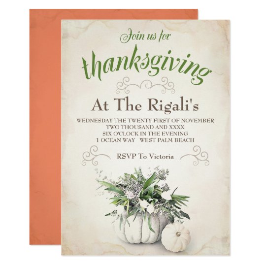 Thanksgiving Family Dinner Invitation | Zazzle.com