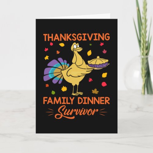Thanksgiving Family Dinner Survivor Card