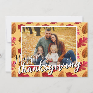 Thanksgiving Family Photo Gratitude Celebration Holiday Card