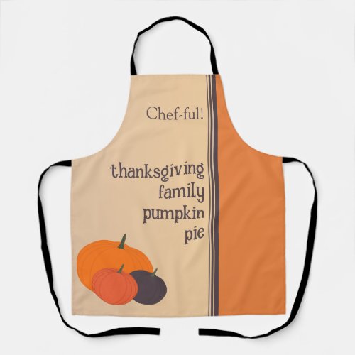 Thanksgiving Family Pumpkin Pie Chef_ful Apron