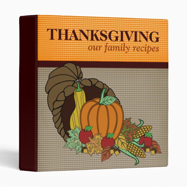 Thanksgiving Family Recipes Binder (Front/Spine)