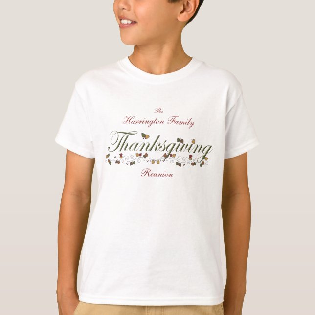 Thanksgiving Family Reunion Kid's Long Sleeve T-Shirt (Front)