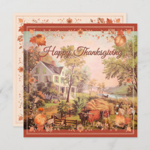 Thanksgiving Farmers Home Harvest Invitation