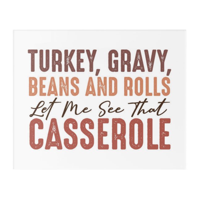 Thanksgiving Feast Acrylic Print (Front)