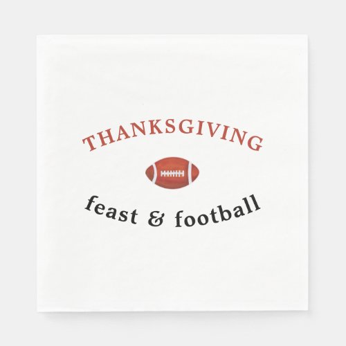 Thanksgiving Feast and Football Dinner Party Napkins